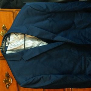 Express Blue Suit vest pants  top size L and pants 34/34